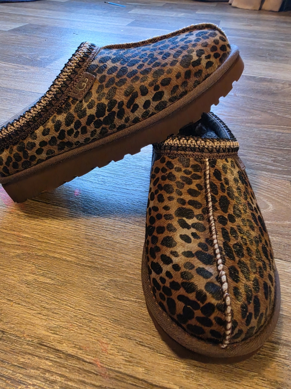 Leopard Print Slip-On Women's Clog - Brown